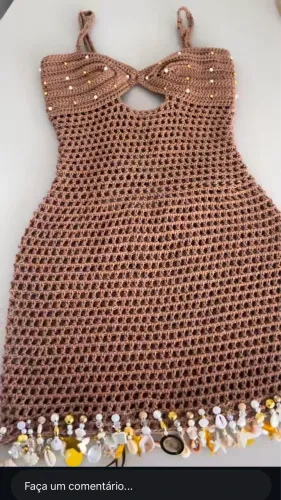 Vestido elegante em Crochê