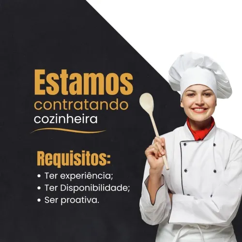 COZINHEIRA PROFISSIONAL OU AUXILIAR DE COZINHA