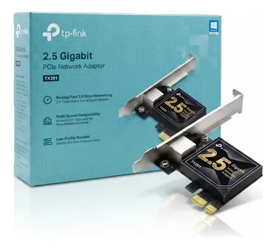 Placa de Rede TP-Link TX201 2.5 Gigabit PCIe - Seminova - 2 semanas de uso