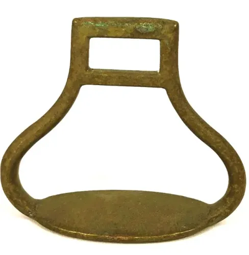 eberlê - colecionismo - antigo estribo em bronze, peça numerada