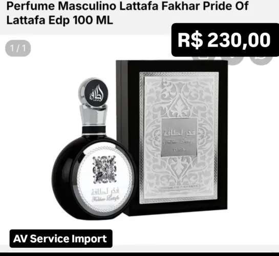 Perfume masculino fakhar Pride - AV Service Import