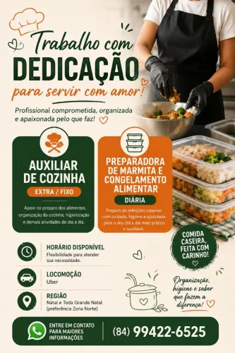 Auxiliar de cozinha (Extra e Fixo)