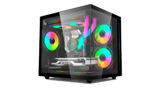GABINETE GAMER C3TECH AQUARIUS MTG810BK SEM FONTE E SEM COOLER
