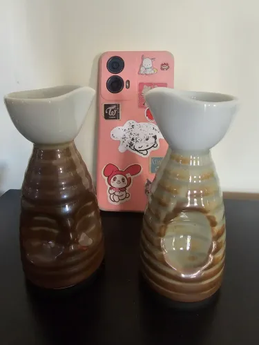 Novo - 2 garrafas de ceramica japonesa