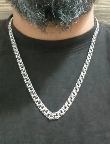 Conjunto de Cordão e Pulseira em Prata 950 Legítima