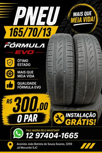 Pneu 165/70/14 Fórmula Evo - 80% Borracha 