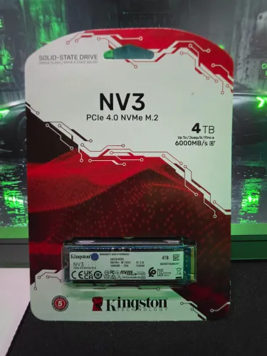SSD NVME 4TB M.2 KINGSTON NV3 - NOVO ORIGINAL LACRADO