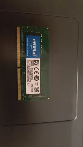 Memória RAM Crucial 8GB DDR4 2400MHz para Notebook - Excelente Estado