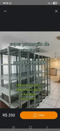 Estante de aço cinza 6 bandejas novas pronta entrega