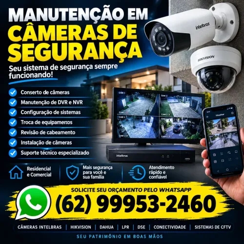 Câmeras de segurança manutenção e venda