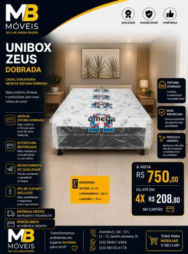 Promoção de cama box casal conjugada com 8cm de espuma dobrada novas .