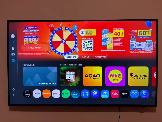 Smart TV 43" Samsung 4K UHD Crystal UHD Tizen Bixby 3 HDMI