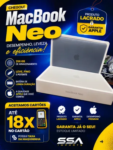 MacBook Neo (Lançamento) Novo 256Gab