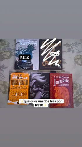 Livros variados a partir de R$10