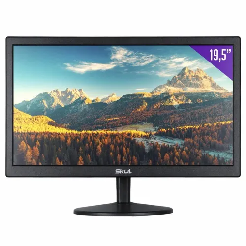 Monitor SKUL 19,5? LED HDMI + VGA - Ideal para Trabalho e Home Office (SM1955MS)