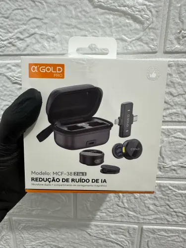 Microfone sem fio gold 