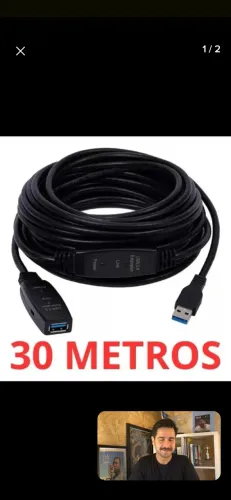 Cabo Extensor Usb Versao 2.0 e 3.0 Ativo Amplificado 30 Metros