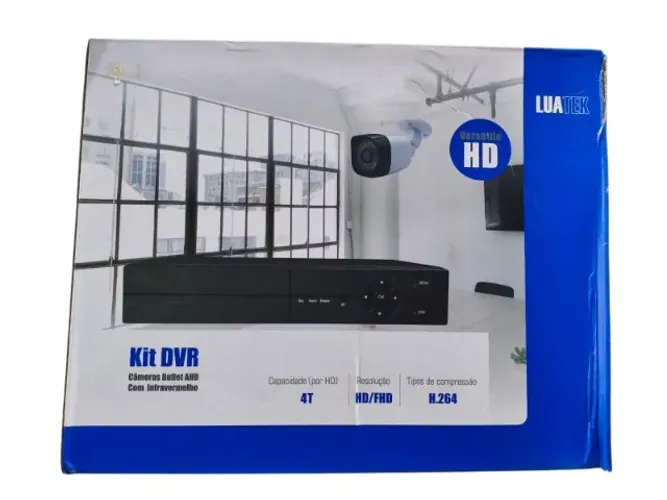 kit dvr 4 cameras segurança bullet ahd infravermelho  h264 lkk-104c luatek