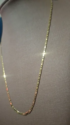 Corrente piastrine ouro 18k