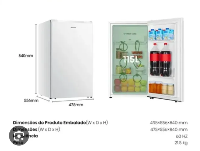 Frigobar grande 220v novo lacrado branco 220v