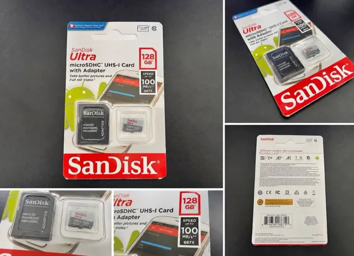 Cartão de memória 128GB microsd Sandisk lacrado 