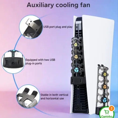 Cooler de resfriamento Playstation 5 padrão 