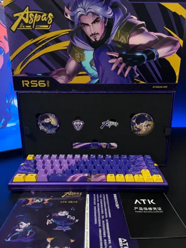 Teclado 65% ATK X Aspas RS6 Ultra HE Switch TTC Magneto RGB (Novo Com NF e Garantia)