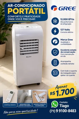 Ar condicionado portátil Gree 12k btus / 127w / perfeito estado
