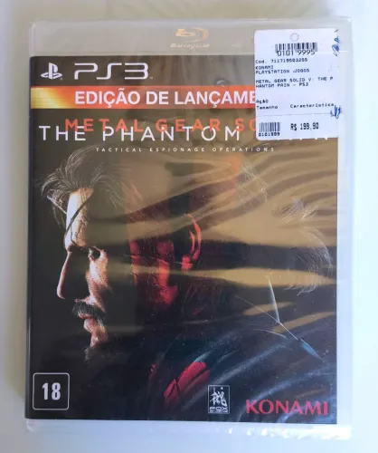Metal gear The Phantom pain ps3 lacrado