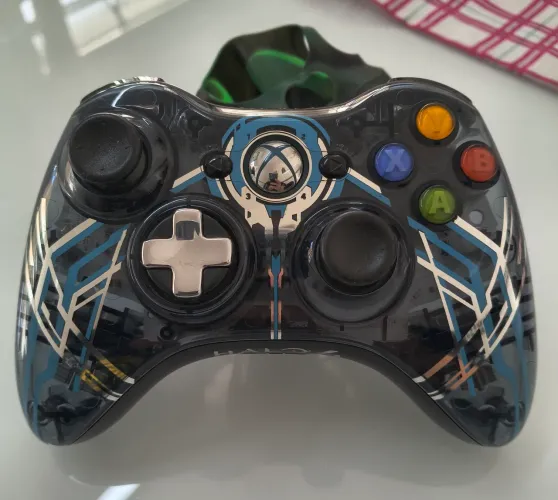 CONTROLE XBOX360 EDIÇÃO HALO 4 NOVÍSSIMO FUNCIONANDO 100%