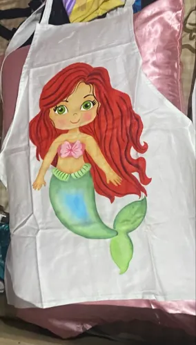 Avental de tecido princesa Ariel veste p/m