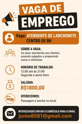 Atendente de lanchonete