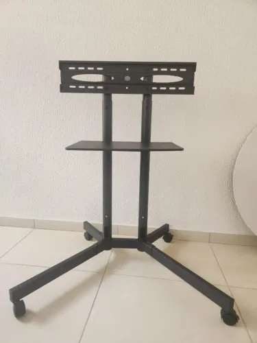 Suporte de TV de Chão Pedestal Ajustável Universal Estável Altura Regulável