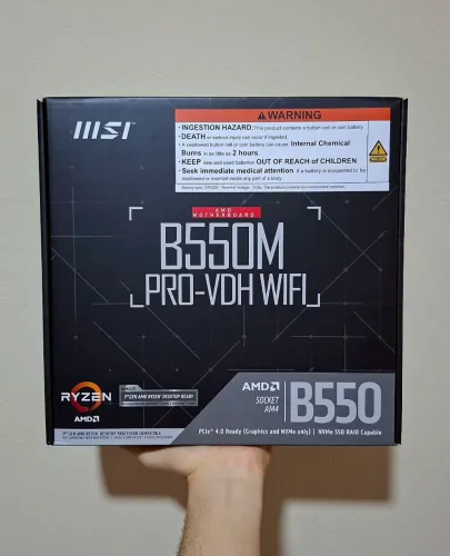 Placa Mãe MSI B550M Pro-VDH WiFi, AMD AM4, M-ATX, DDR4