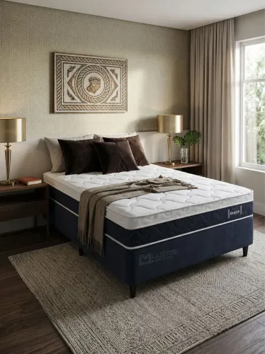 Cama casal molas ensacadas pronta entrega 