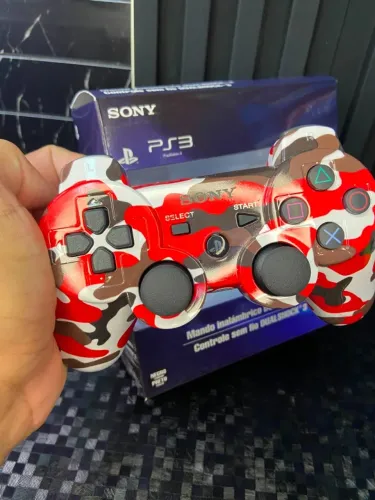 Controle Sem Fio Ps3 Sony vermelho camuflado