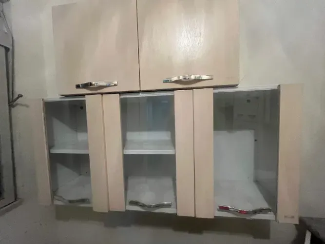 Armário Suspenso de Cozinha 3 Portas com Vidro
