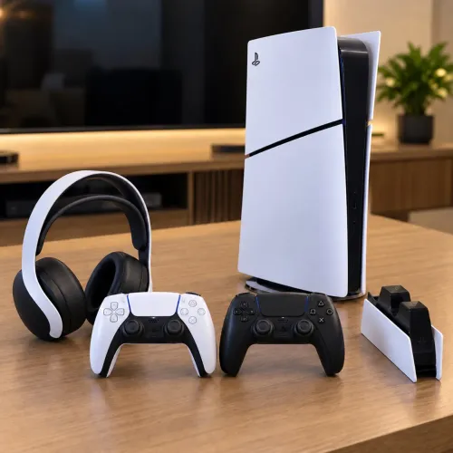 Playstation 5 Slim 1Tb + Fone Pulse Elite + 2 Controles com Base Carregamento PS5 Sony