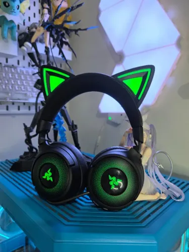 Headset Razer Kraken Kitty V3 Pro Bluetooth RGB Preto