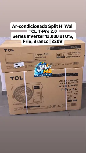 Ar-condicionado Split Hi Wall TCL T-Pro 2.0 Series Inverter 12.000 BTU'S, Frio