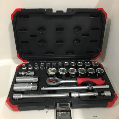 Kit de Soquetes Sextavados com Catraca Reversível