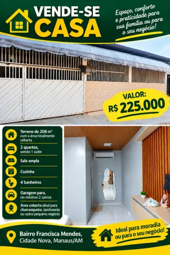 VENDE-SE CASA Bairro Francisca Mendes Cidade Nova