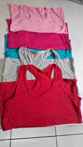 KIT COM 5 CAMISETAS NOVAS TAM:GG