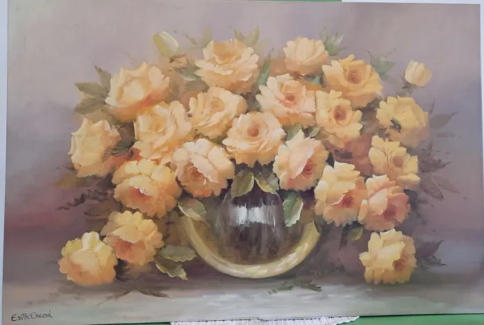 Vazo com Rosas, Edith Checon.
