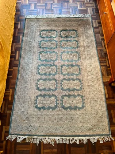 tapete oriental lã e algodão 95x150cm
