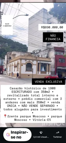 SUZY CARDOSO centro Vitória casarão histórico prédio comercial