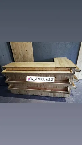 Balcão caixa de pallet rústico 