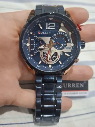 Relógio Masculino Curren de Luxo - Azul (Novo)