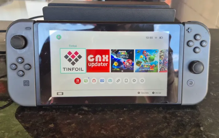 Nintendo switch Desbloqueado + Jogos + 128GB + Case