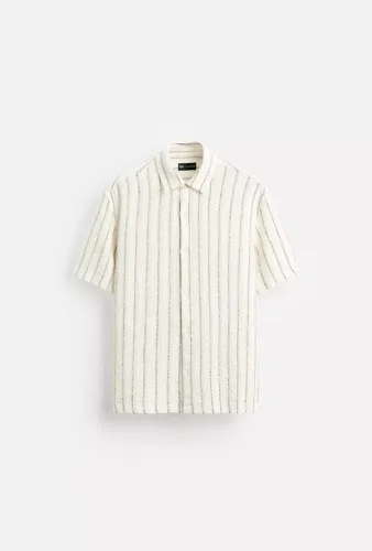 Camisa listrada masculina zara ano novo